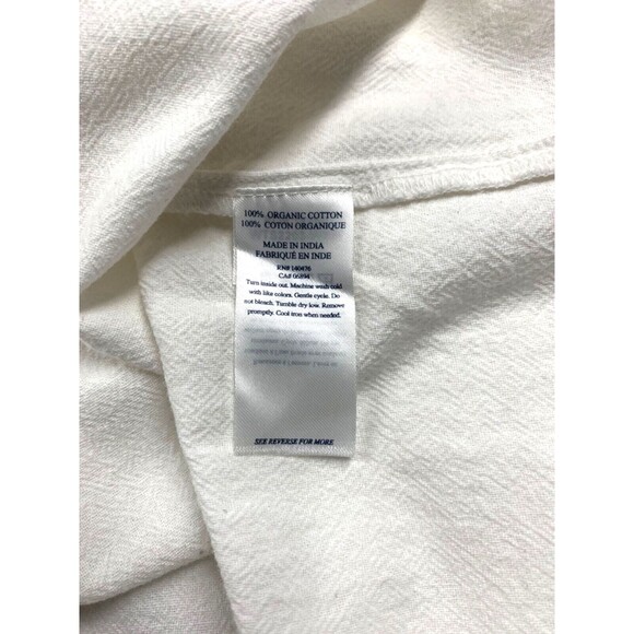 Faherty Peasant Blouse Womens L White Laura Embroidered Long Sleeve Boho Top - Picture 7 of 7